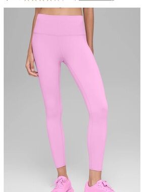 ALO Yoga Airbrush High-Waist Pink Leggings 7/8